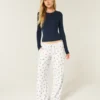 Bequeme gerippte Hose mit weitem Bein Bequeme gerippte Hose mit weitem Bein