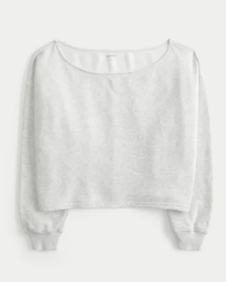 Bequemes Sweatshirt mit doppelten Schulterausschnitt