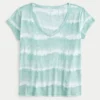 Bequemes T-Shirt mit V-Ausschnitt