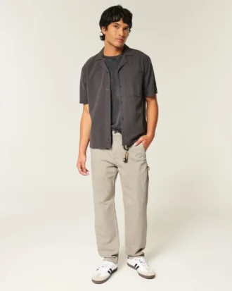 Bestickte, locker sitzende Malerjeans