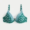 Besticktes Bikini-Oberteil mit Bügel und tiefem Ausschnitt Besticktes Bikini-Oberteil mit Bügel und tiefem Ausschnitt