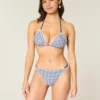 Bikini-Höschen mit doppeltem Träger und Häkchenverzierung