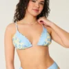 Bikini-Oberteil mit Rüschenrand
