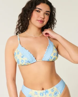 Bikini-Oberteil mit Rüschenrand