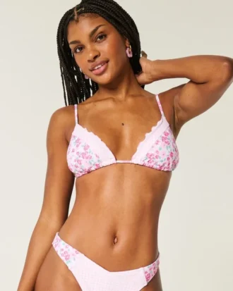 Bikini-Oberteil mit Rüschenrand