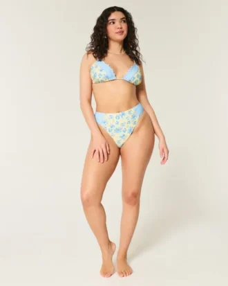 Bikini-Oberteil mit Rüschenrand