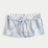Blaue Mini-Shorts aus Camouflage-Fleece Blaue Mini-Shorts aus Camouflage-Fleece