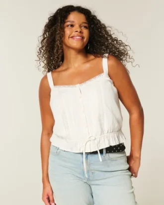 Bluse mit leicht zu schnürender Taille