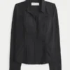 Bluse mit Spitzenbesatz und Knopfleiste