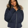Bomberjacke mit Kunstfellbesatz Bomberjacke mit Kunstfellbesatz