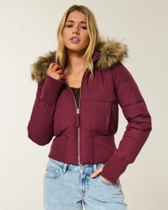 Bomberjacke mit Kunstfellbesatz
