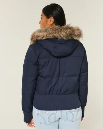Bomberjacke mit Kunstfellbesatz