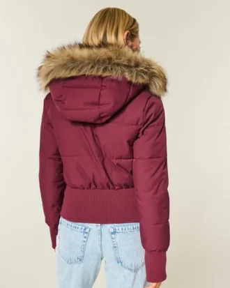 Bomberjacke mit Kunstfellbesatz