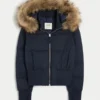 Bomberjacke mit Kunstfellbesatz Bomberjacke mit Kunstfellbesatz
