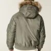 Bomberjacke mit Kunstfellbesatz und Reißverschluss