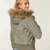 Bomberjacke mit Kunstfellfutter Bomberjacke mit Kunstfellfutter