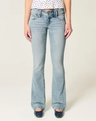 Bootcut-Jeans mit niedriger Leibhöhe