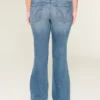 Bootcut-Jeans mit niedriger Leibhöhe, Rissen und mittlerer Waschung