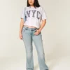 Bootcut-Jeans mit niedriger Leibhöhe und heller Waschung Bootcut-Jeans mit niedriger Leibhöhe und heller Waschung