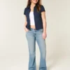 Bootcut-Jeans mit niedriger Leibhöhe und mittlerer Waschung Bootcut-Jeans mit niedriger Leibhöhe und mittlerer Waschung