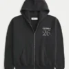 Boxy Class of 26 Grafik-Kapuzenjacke mit Reißverschluss
