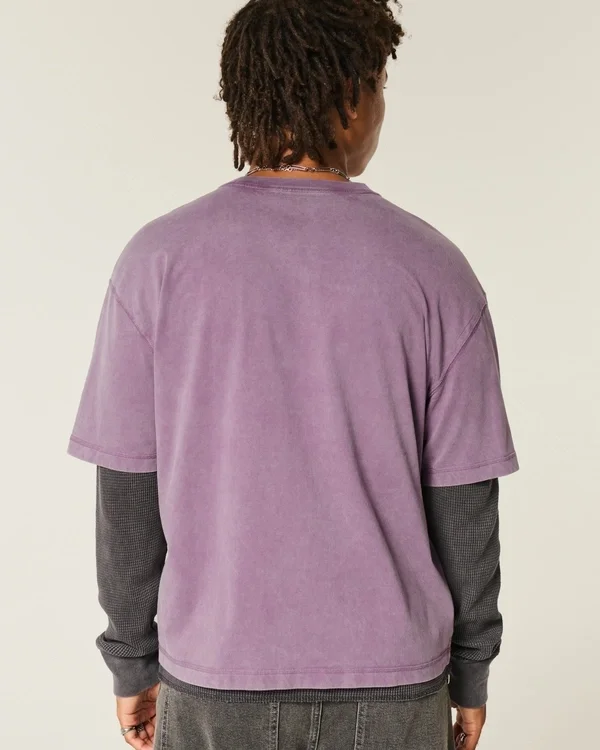 Boxy Crop Heavyweight Washed Crew T-Shirt Boxy Crop Heavyweight Washed Crew T-Shirt
