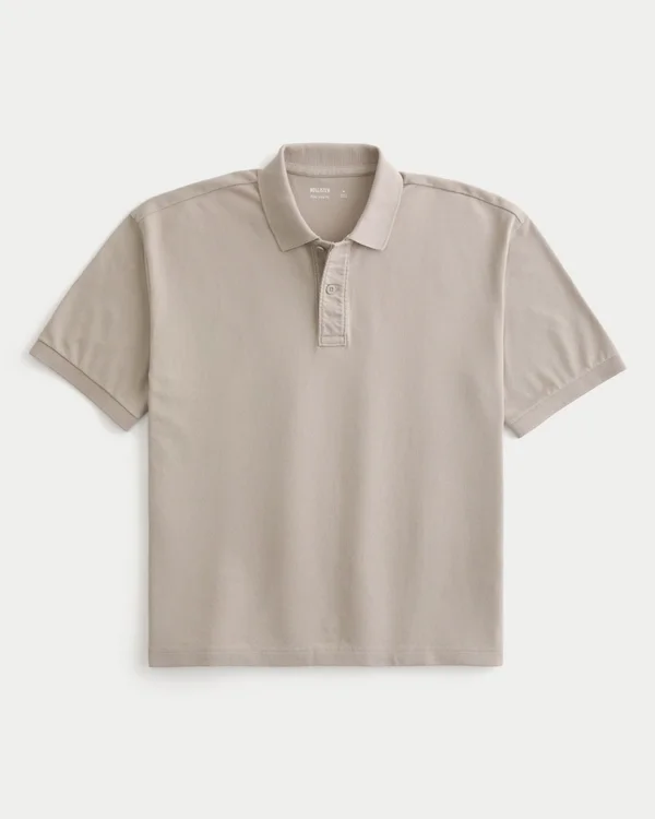 Boxy Crop Washed Polo Boxy Crop Washed Polo