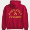 Boxy Good Luck Graphic Hoodie Boxy Good Luck Graphic Hoodie