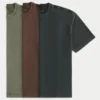 Boxy Heavyweight Washed Cotton Crew T-Shirt 3er-Pack