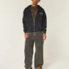 Boxy Hollywood Grafik-Kapuzenjacke mit Reißverschluss Boxy Hollywood Grafik-Kapuzenjacke mit Reißverschluss