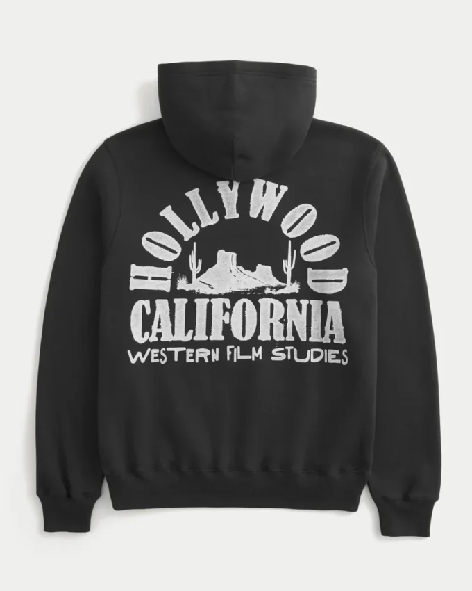 Boxy Hollywood Graphic Hoodie