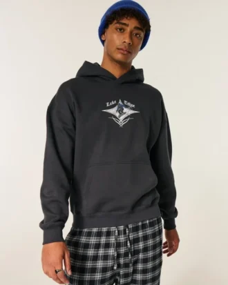 Boxy Lake Tahoe Snowboard Hoodie mit Grafik