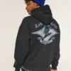 Boxy Lake Tahoe Snowboard Hoodie mit Grafik Boxy Lake Tahoe Snowboard Hoodie mit Grafik