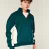 Boxy Logo Sweatshirt mit Viertelreißverschluss Boxy Logo Sweatshirt mit Viertelreißverschluss