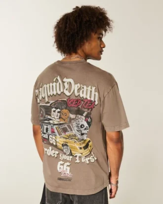 Boxy NASCAR Liquid Death Graphic Tee