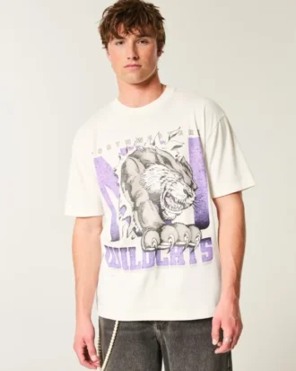 Boxy Northwestern University Wildcats Grafik-T-Shirt Boxy Northwestern University Wildcats Grafik-T-Shirt