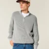 Boxy-Pullover mit Viertelreißverschluss Boxy-Pullover mit Viertelreißverschluss