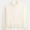 Boxy-Pullover mit Viertelreißverschluss Boxy-Pullover mit Viertelreißverschluss