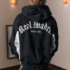 Boxy Real Madrid CF Grafik-Kapuzenjacke mit Reißverschluss