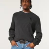 Boxy Rose Graphic Crew Sweater Boxy Rose Graphic Crew Sweater