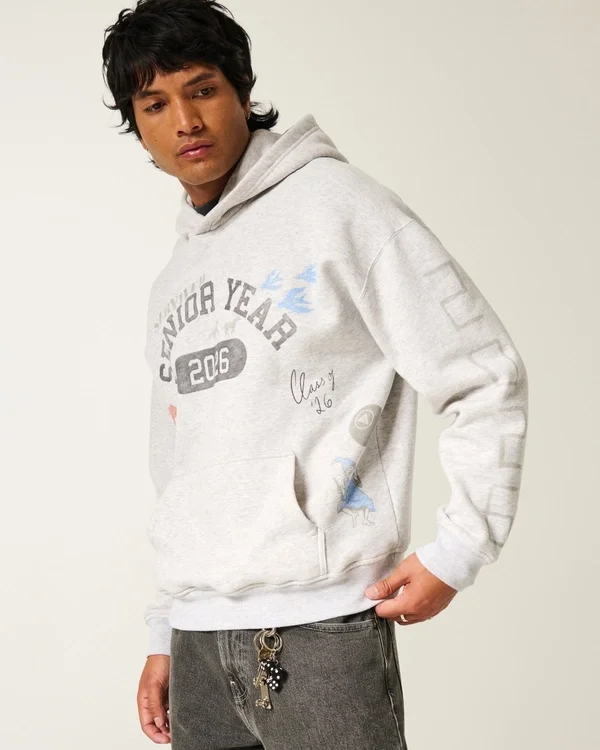 Boxy Senior Year 2026 Graphic Hoodie Boxy Senior Year 2026 Graphic Hoodie