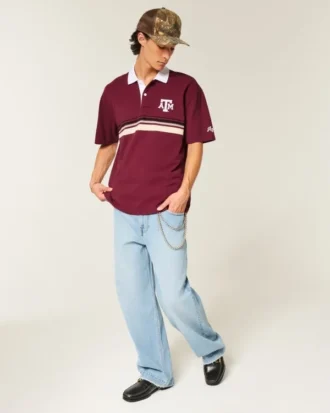 Boxy Texas A&M University Grafik-Polo