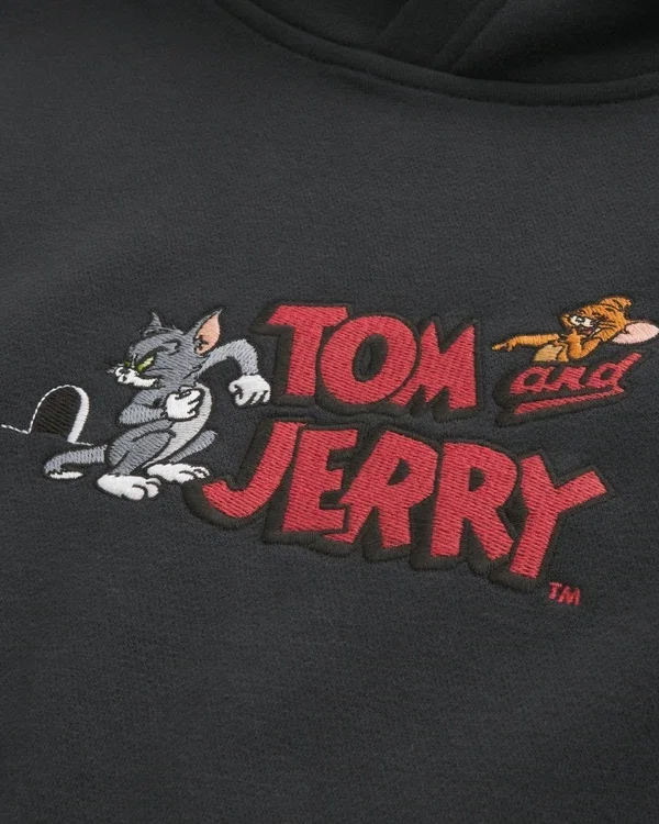 Boxy Tom und Jerry Grafik-Hoodie Boxy Tom und Jerry Grafik-Hoodie