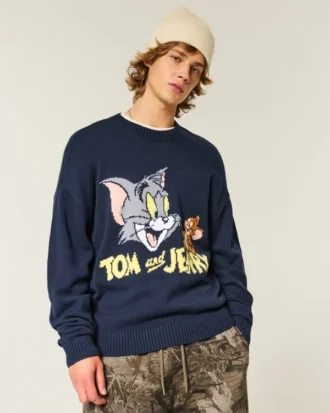 Boxy Tom und Jerry Grafik-Pullover