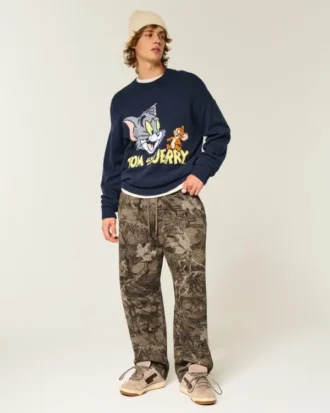 Boxy Tom und Jerry Grafik-Pullover