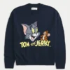 Boxy Tom und Jerry Grafik-Pullover Boxy Tom und Jerry Grafik-Pullover