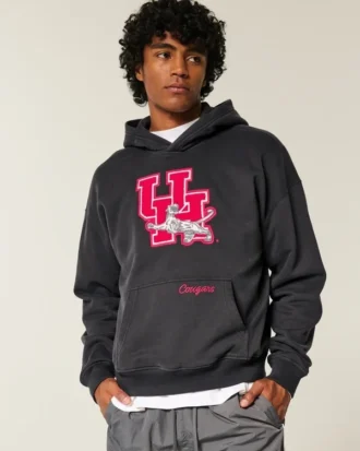 Boxy University of Houston Cougars Grafik-Hoodie