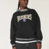 Boxy University of Washington Huskies Graphic Crew Sweatshirt