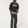 Boxy University of Washington Huskies Graphic Crew Sweatshirt