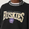 Boxy University of Washington Huskies Graphic Crew Sweatshirt